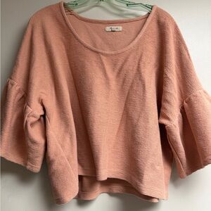 Peachy-pink Bell Sleeve Top